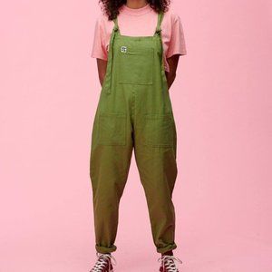 Lucy & Yak Umi Dungarees in Olive Green 4L